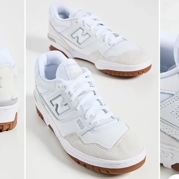 New Balance 550 White and Brown Sneakers - Picture 3 of 6